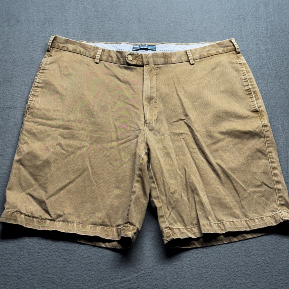 Peter Millar Mens Khaki Pima Cotton‎ Chino Shorts Size 38 MC00B31 Tan Golf